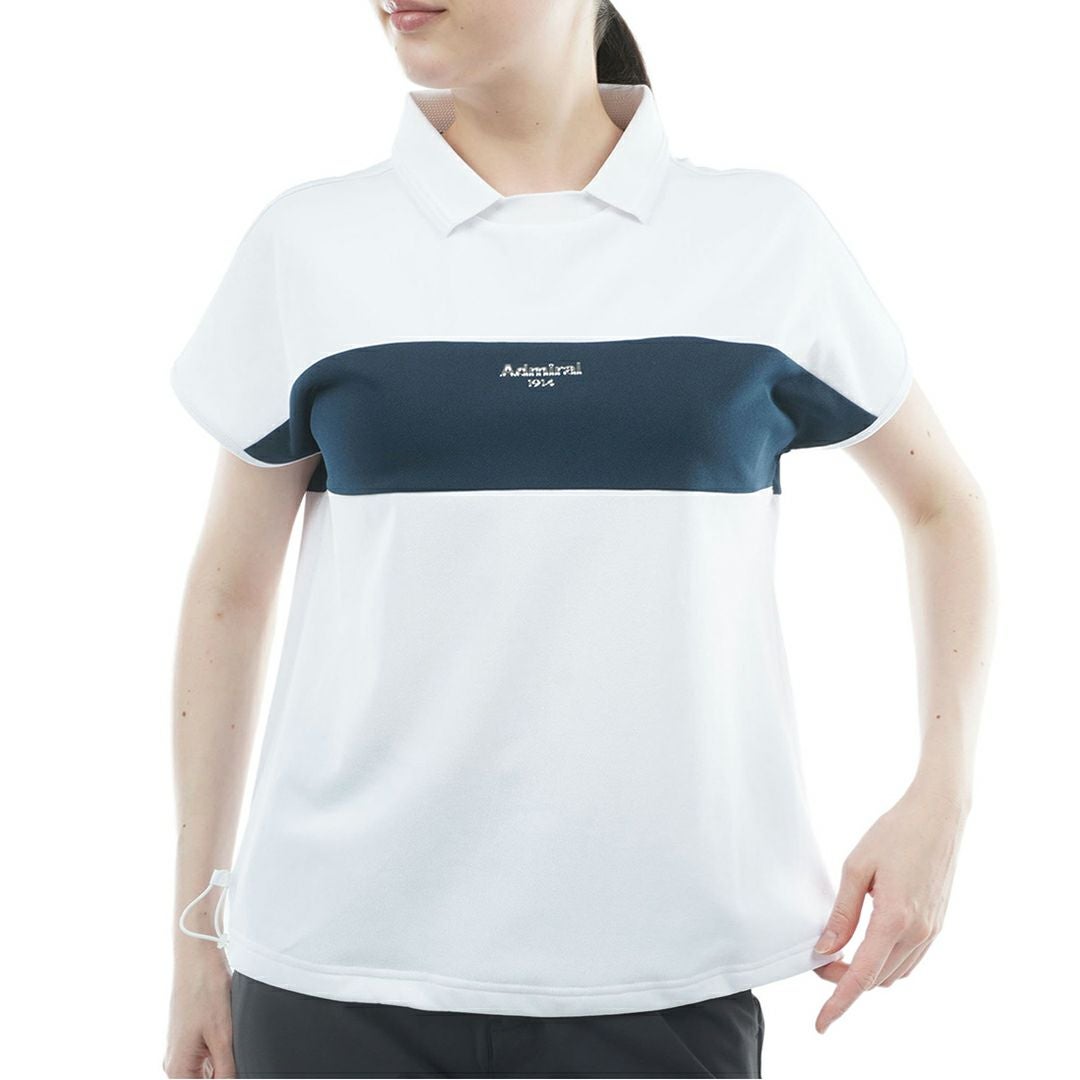 アドミラルゴルフ Admiral GOLF レディース ドライカノコ 衿付きプルオンシャツ ADLA617 ホワイト
