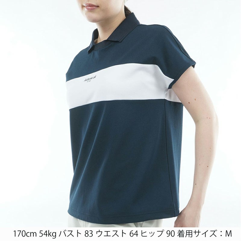 アドミラルゴルフ Admiral GOLF レディース ドライカノコ 衿付きプルオンシャツ ADLA617 ネイビー