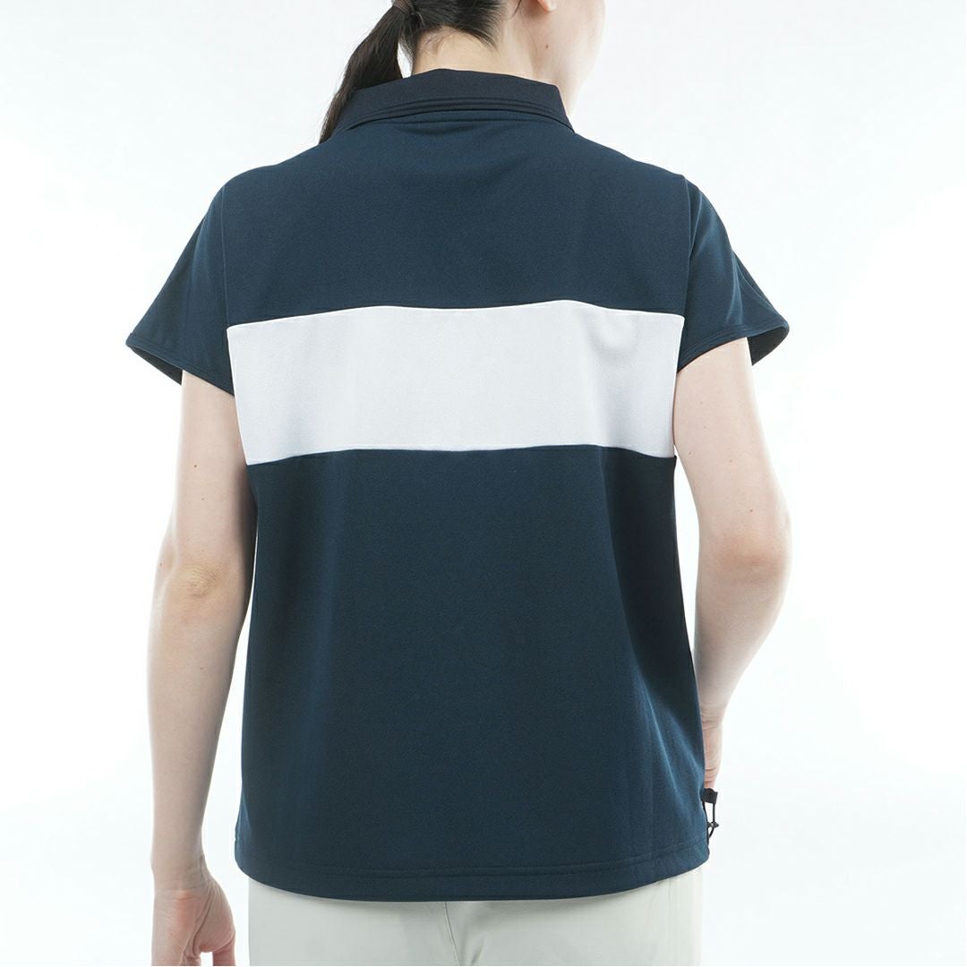 アドミラルゴルフ Admiral GOLF レディース ドライカノコ 衿付きプルオンシャツ ADLA617 ネイビー
