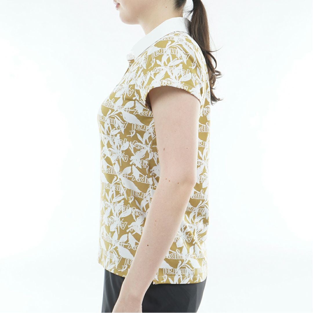 アドミラル ゴルフ Admiral GOLF レディース リーフジャガード ポロシャツ ADLA618 キャメル