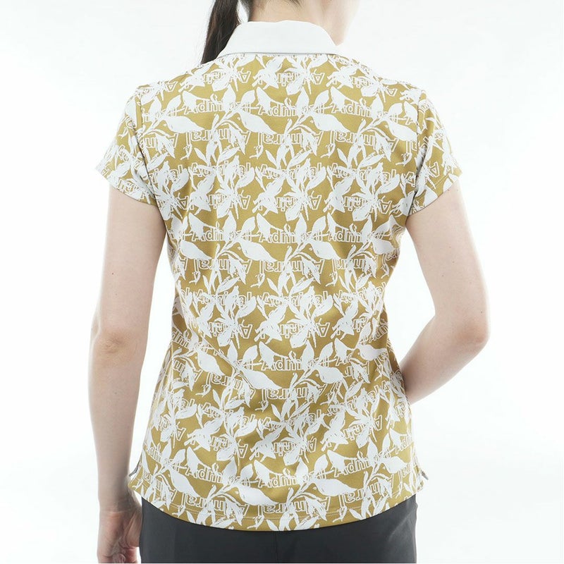 アドミラル ゴルフ Admiral GOLF レディース リーフジャガード ポロシャツ ADLA618 キャメル