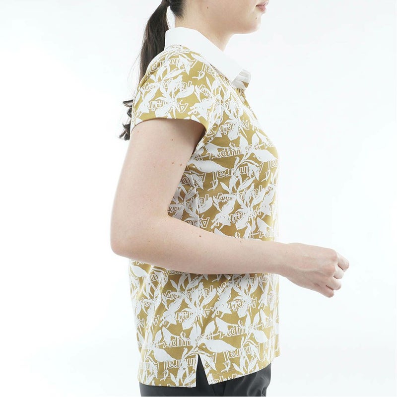 アドミラル ゴルフ Admiral GOLF レディース リーフジャガード ポロシャツ ADLA618 キャメル