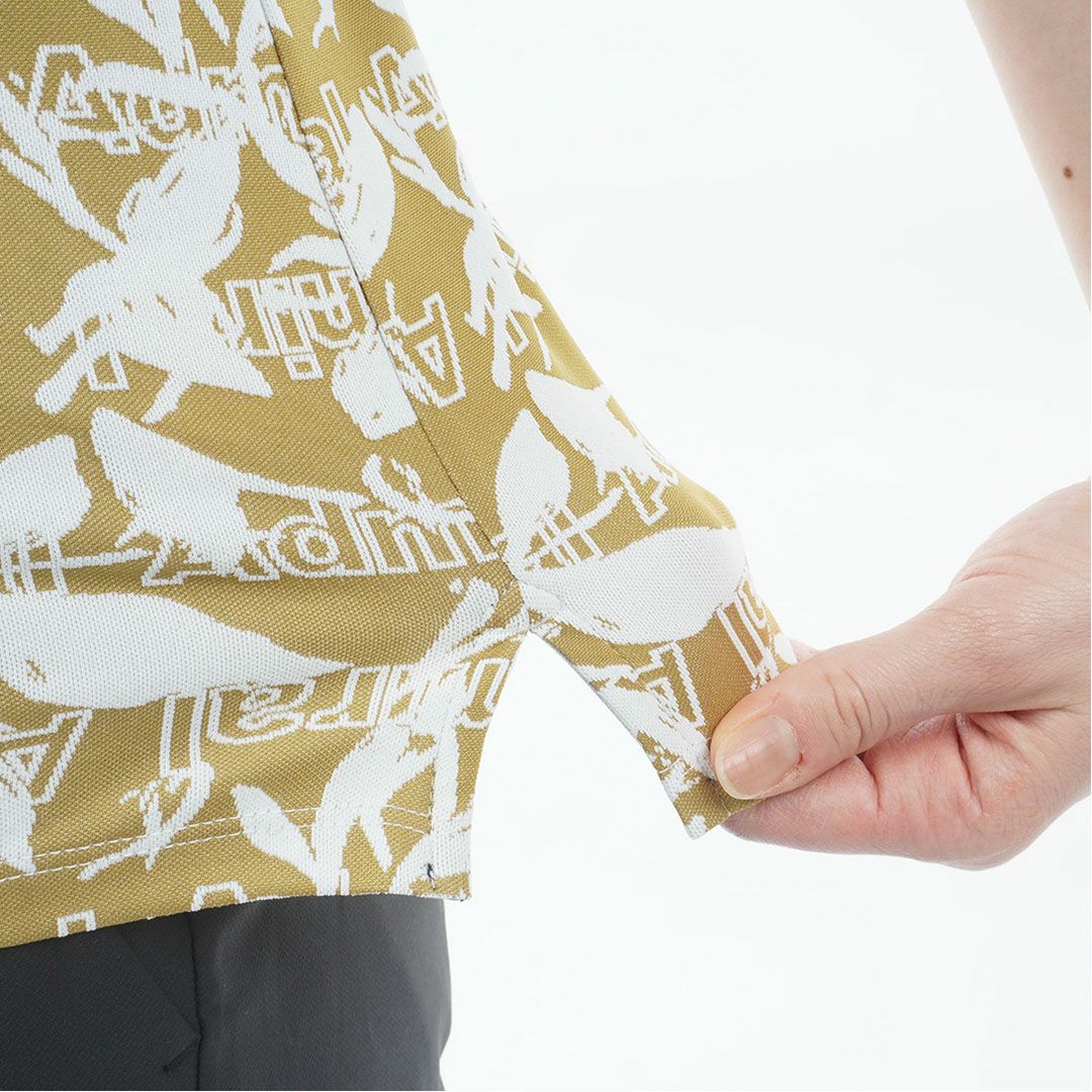 アドミラル ゴルフ Admiral GOLF レディース リーフジャガード ポロシャツ ADLA618 キャメル