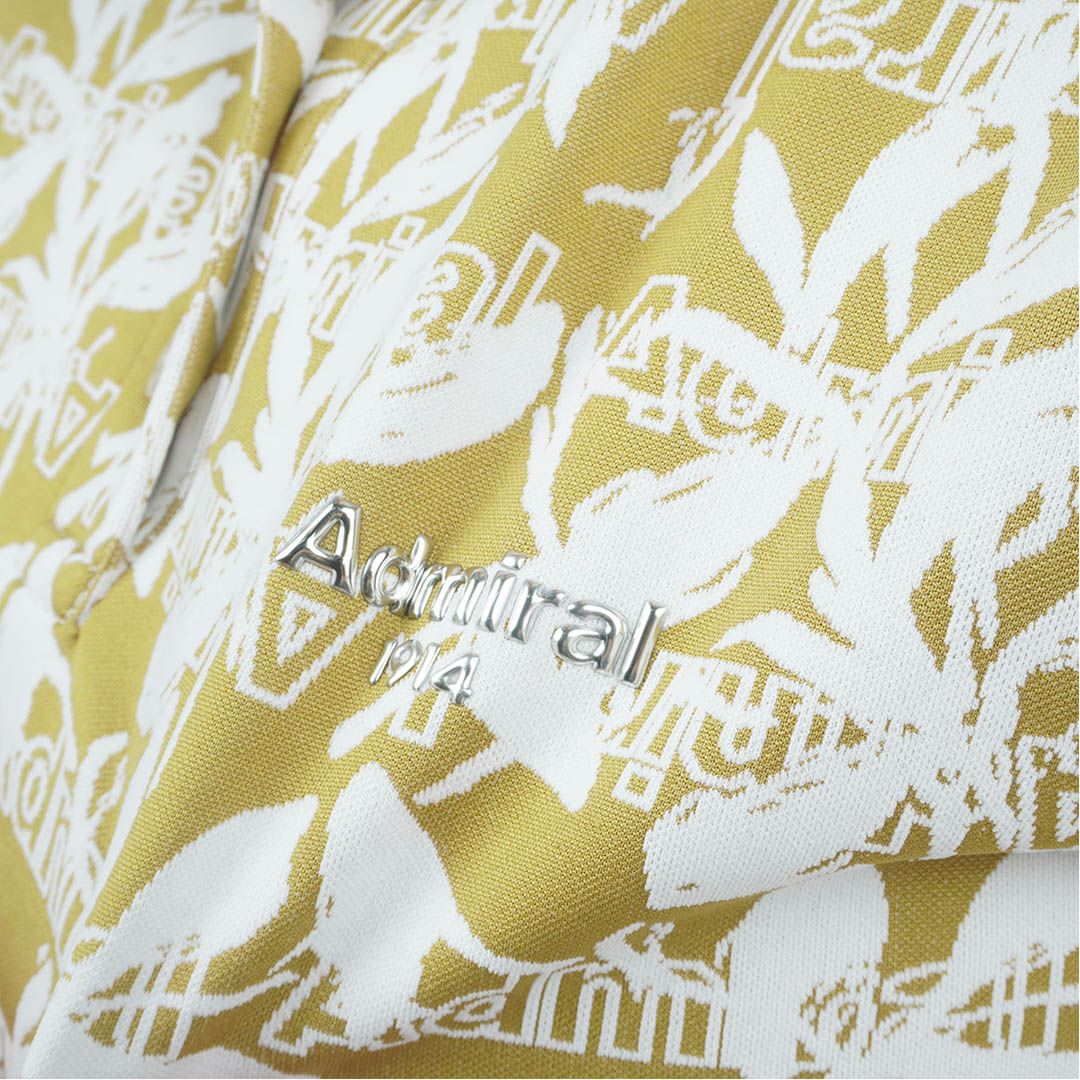 アドミラル ゴルフ Admiral GOLF レディース リーフジャガード ポロシャツ ADLA618 キャメル