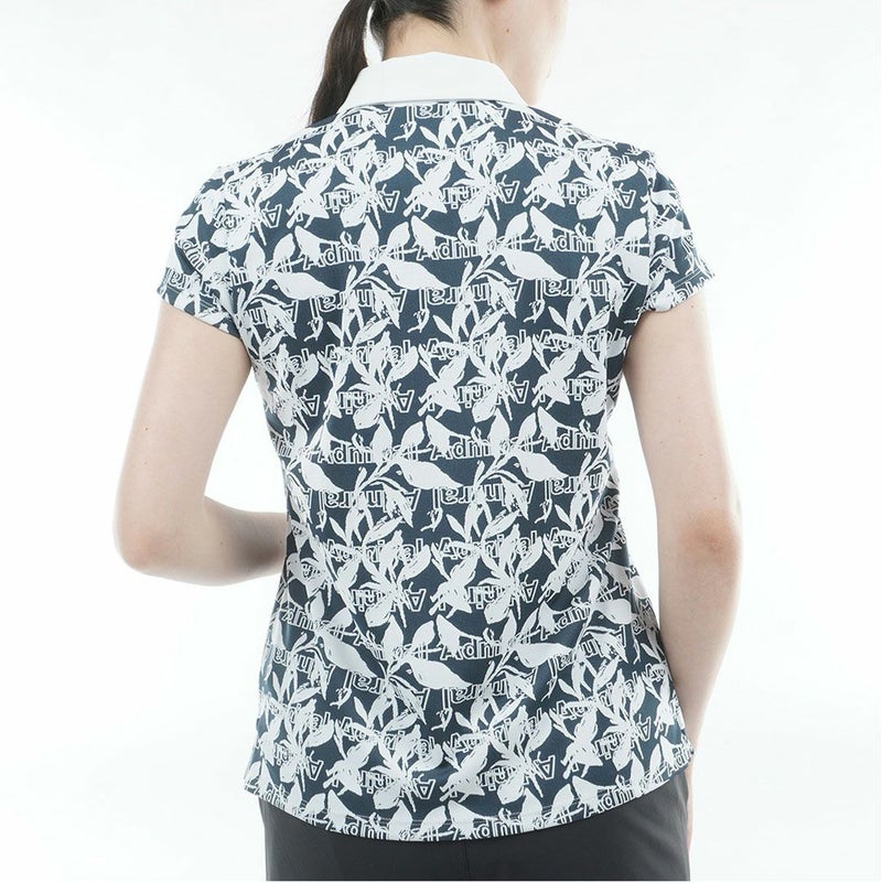 アドミラル ゴルフ Admiral GOLF レディース リーフジャガード ポロシャツ ADLA618 ネイビー