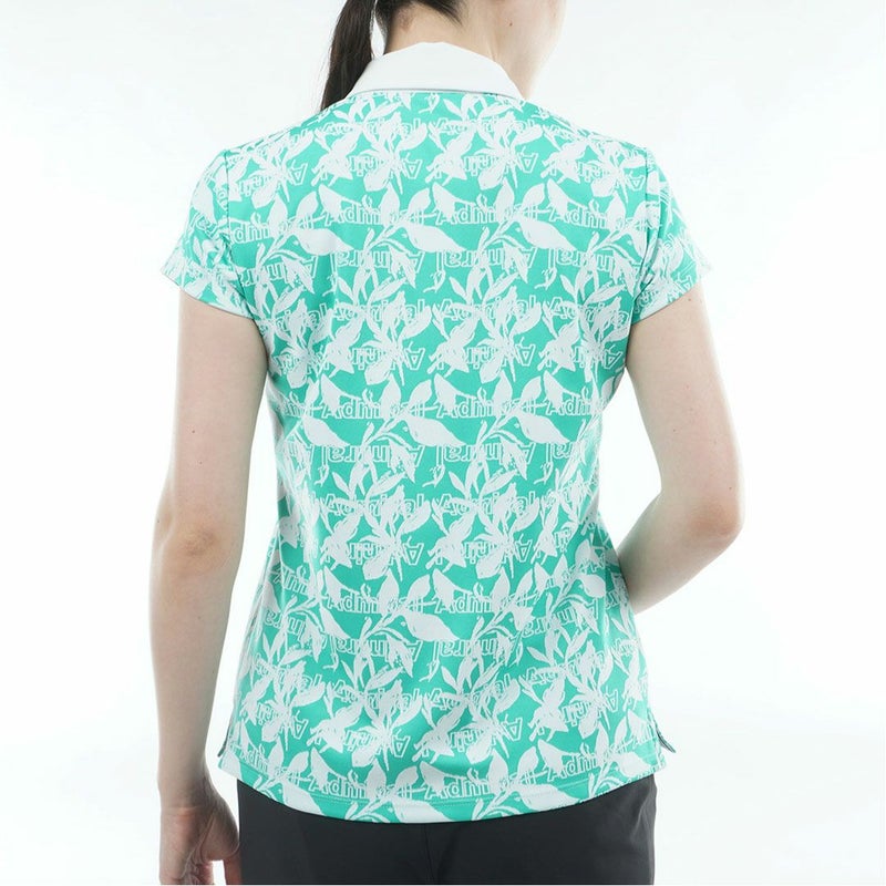 アドミラル ゴルフ Admiral GOLF レディース リーフジャガード ポロシャツ ADLA618 グリーン