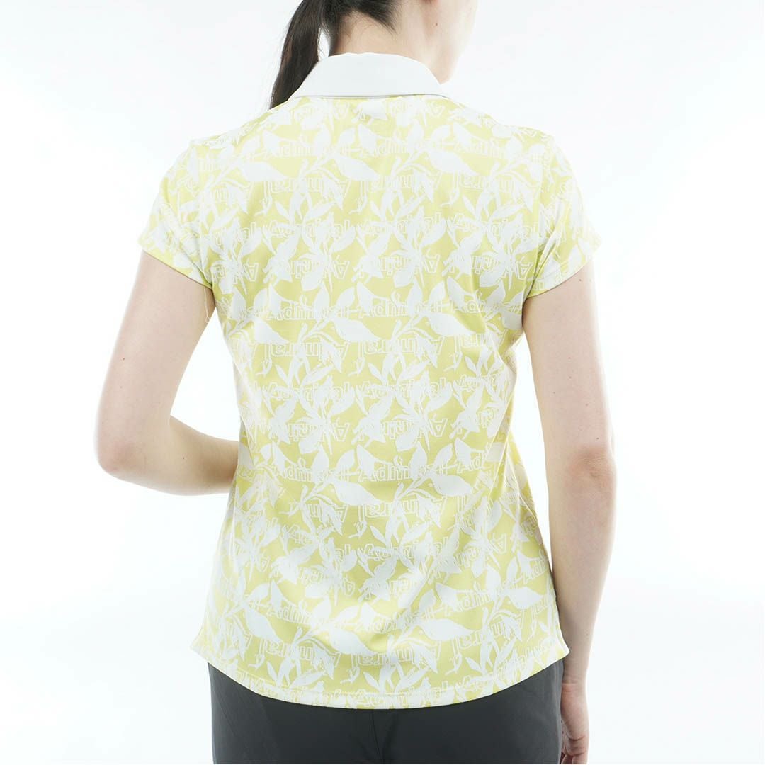 アドミラル ゴルフ Admiral GOLF レディース リーフジャガード ポロシャツ ADLA618 イエロー