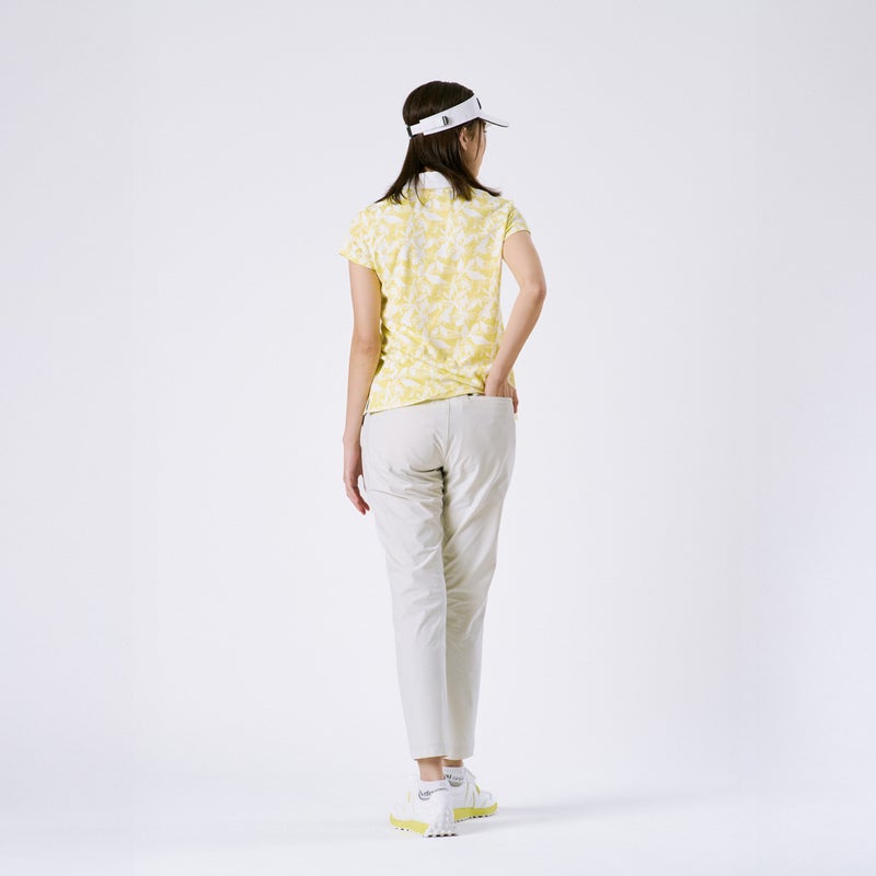 アドミラル ゴルフ Admiral GOLF レディース リーフジャガード ポロシャツ ADLA618 イエロー