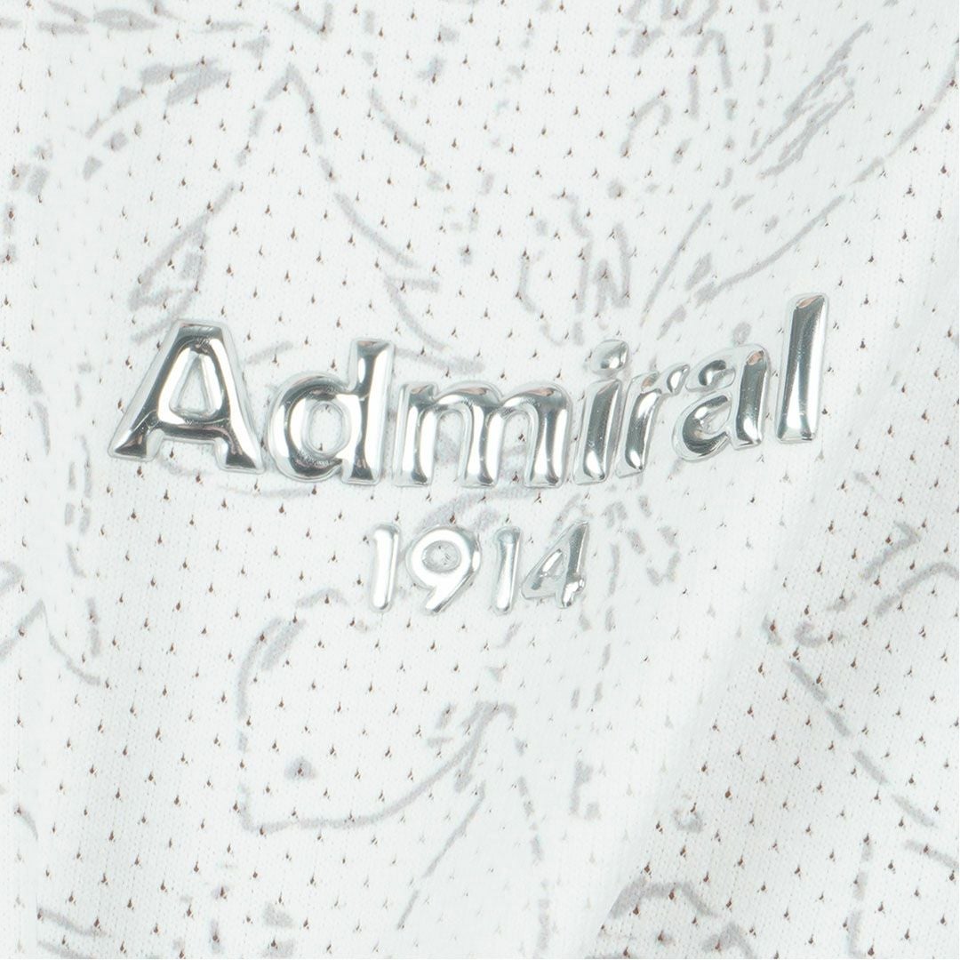 アドミラルゴルフ Admiral GOLF レディース ストレッチメッシュ リーフ柄シャツ ADLA619 ホワイト