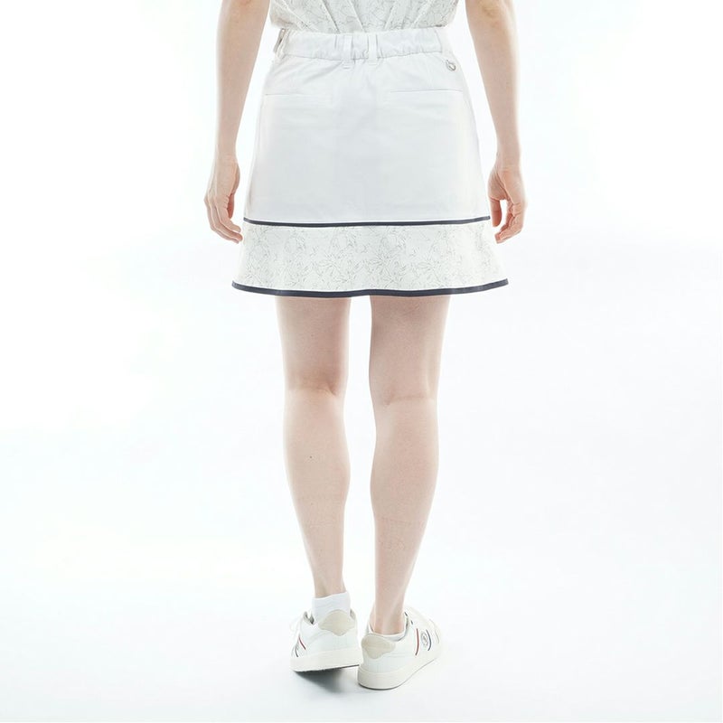 アドミラルゴルフ Admiral GOLF レディース ドライメッシュ リーフ柄フレアスカート ADLA620 ホワイト