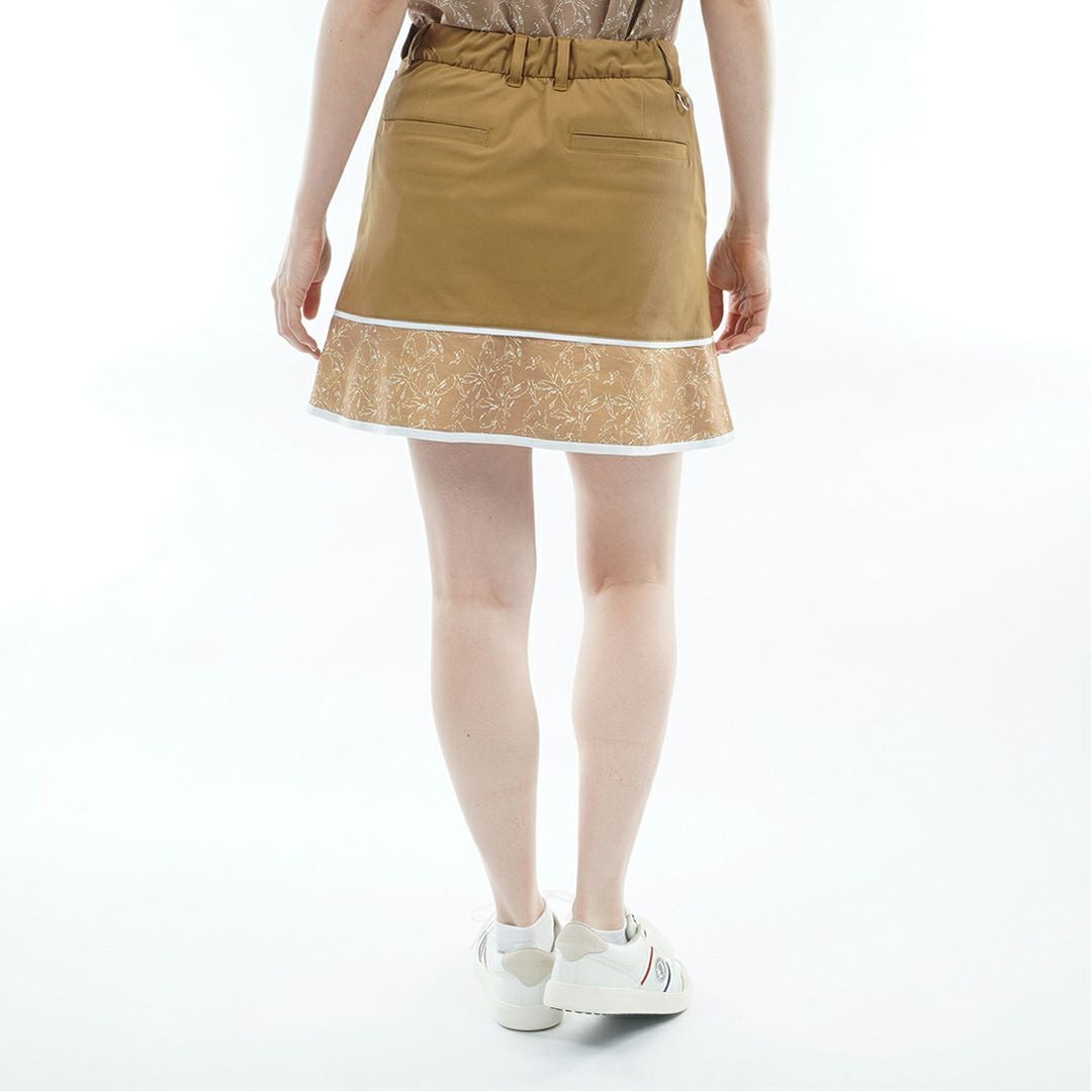 アドミラルゴルフ Admiral GOLF レディース ドライメッシュ リーフ柄フレアスカート ADLA620 キャメル