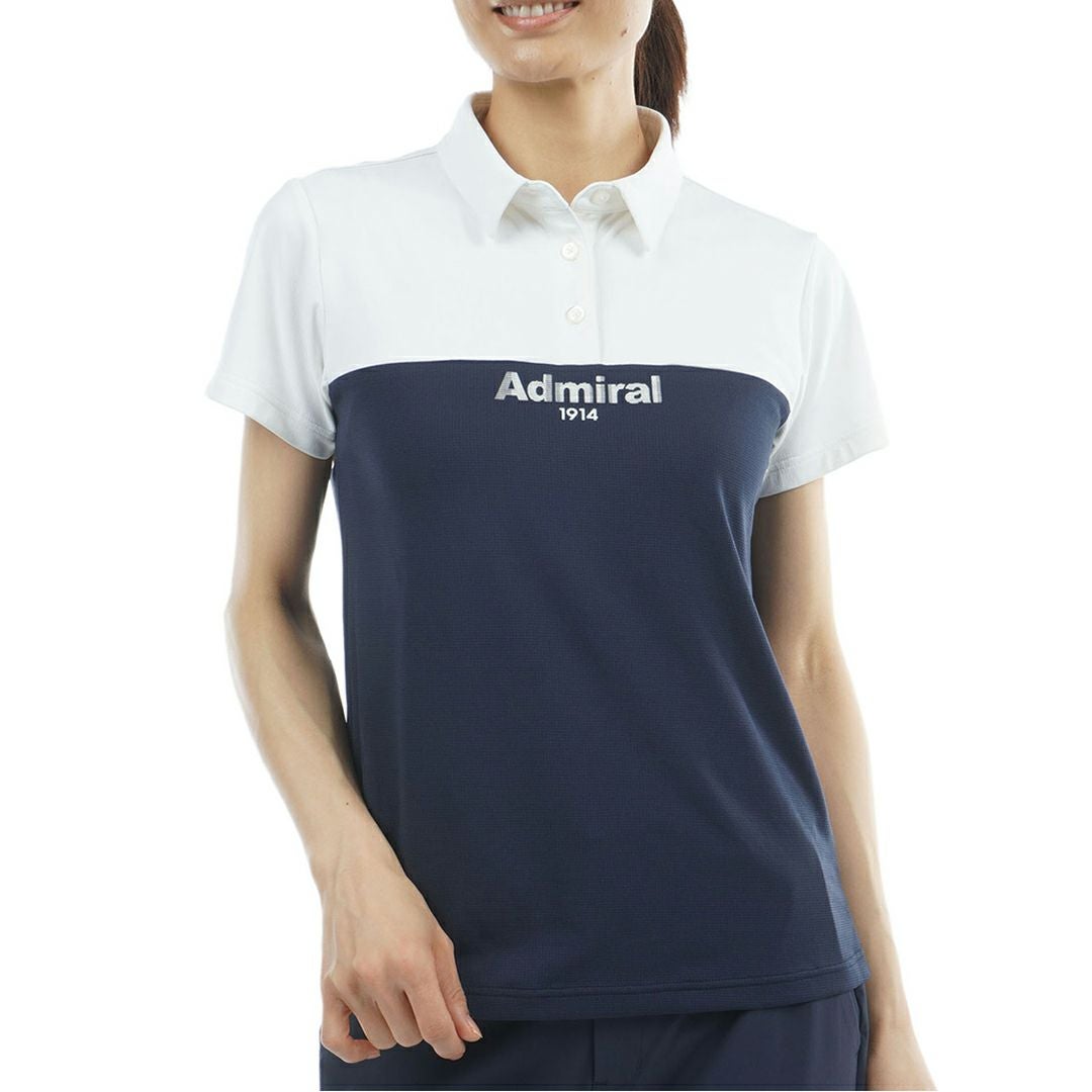アドミラルゴルフ Admiral GOLF レディース カラタッチプラス ツートンカラーシャツ ADLA623 ホワイト