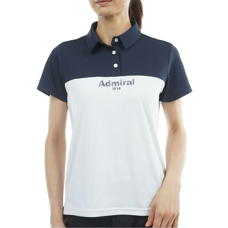 アドミラルゴルフ Admiral GOLF レディース カラタッチプラス ツートンカラーシャツ ADLA623 ネイビー