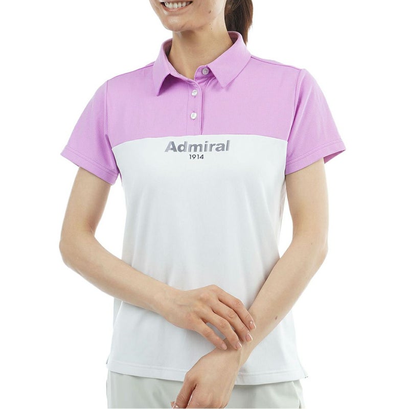 アドミラルゴルフ Admiral GOLF レディース カラタッチプラス ツートンカラーシャツ ADLA623 ラベンダー