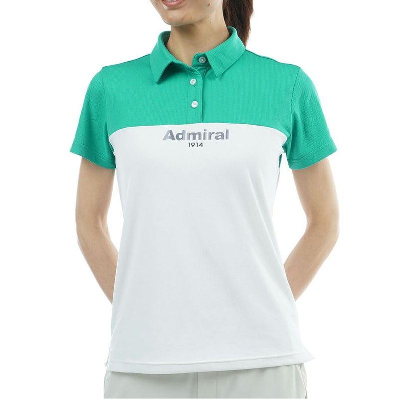 アドミラルゴルフ Admiral GOLF レディース カラタッチプラス ツートンカラーシャツ ADLA623 グリーン