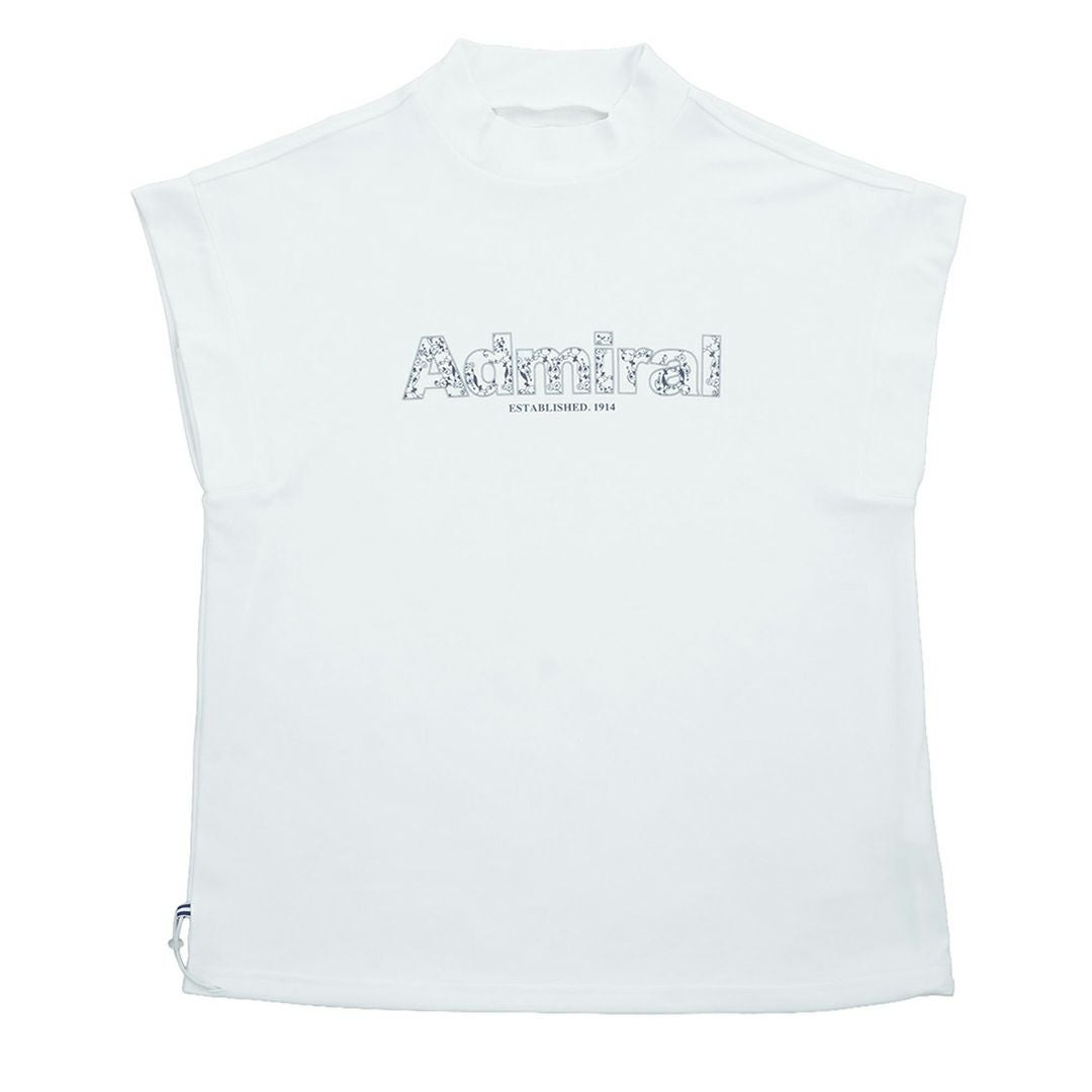 アドミラルゴルフ Admiral GOLF レディース カラタッチプラス リーフロゴモックネックシャツ ADLA624 ホワイト
