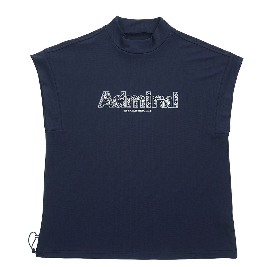 アドミラルゴルフ Admiral GOLF レディース カラタッチプラス リーフロゴモックネックシャツ ADLA624 ネイビー