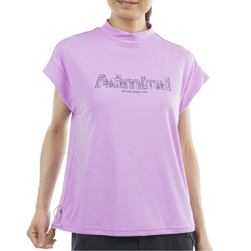 アドミラルゴルフ Admiral GOLF レディース カラタッチプラス リーフロゴモックネックシャツ ADLA624 ラベンダー