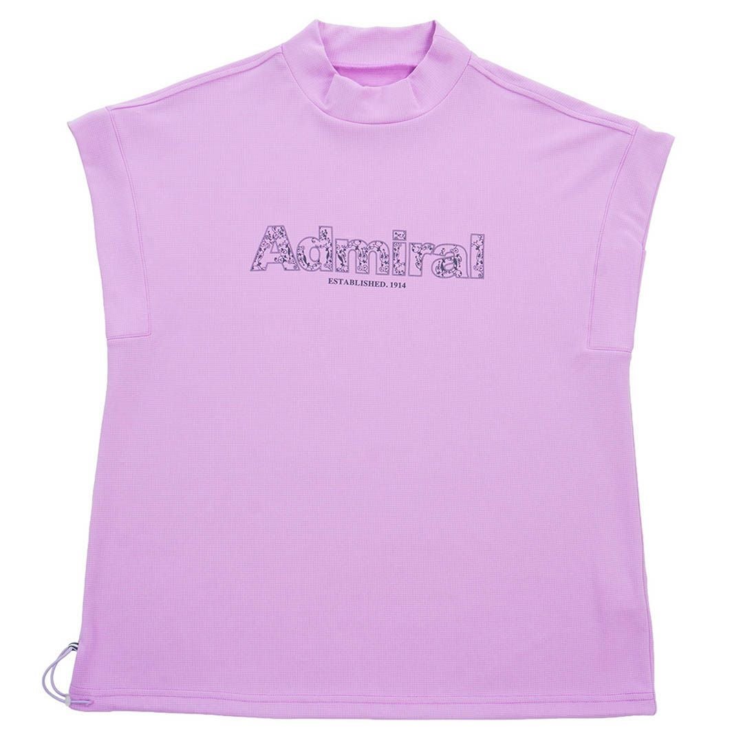 アドミラルゴルフ Admiral GOLF レディース カラタッチプラス リーフロゴモックネックシャツ ADLA624 ラベンダー