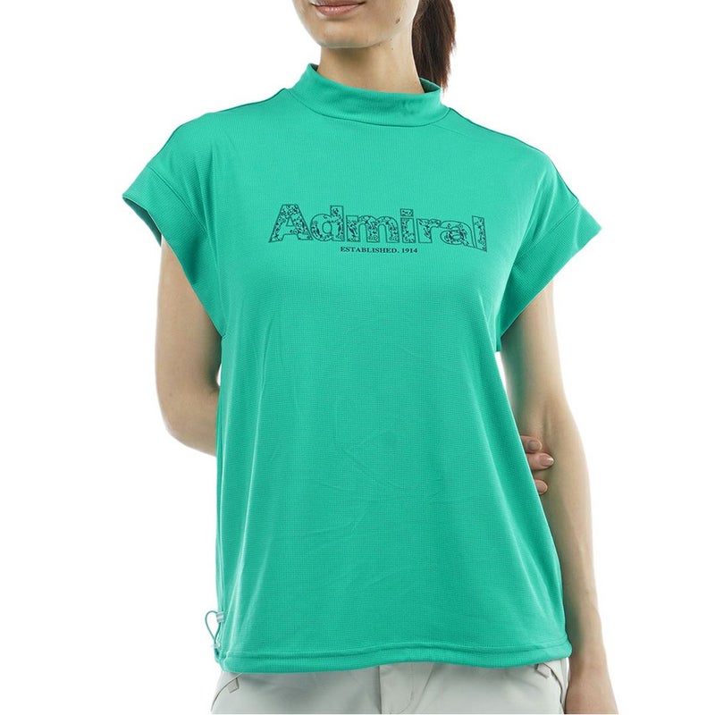 アドミラルゴルフ Admiral GOLF レディース カラタッチプラス リーフロゴモックネックシャツ ADLA624 グリーン
