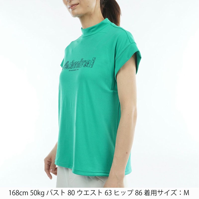 アドミラルゴルフ Admiral GOLF レディース カラタッチプラス リーフロゴモックネックシャツ ADLA624 グリーン