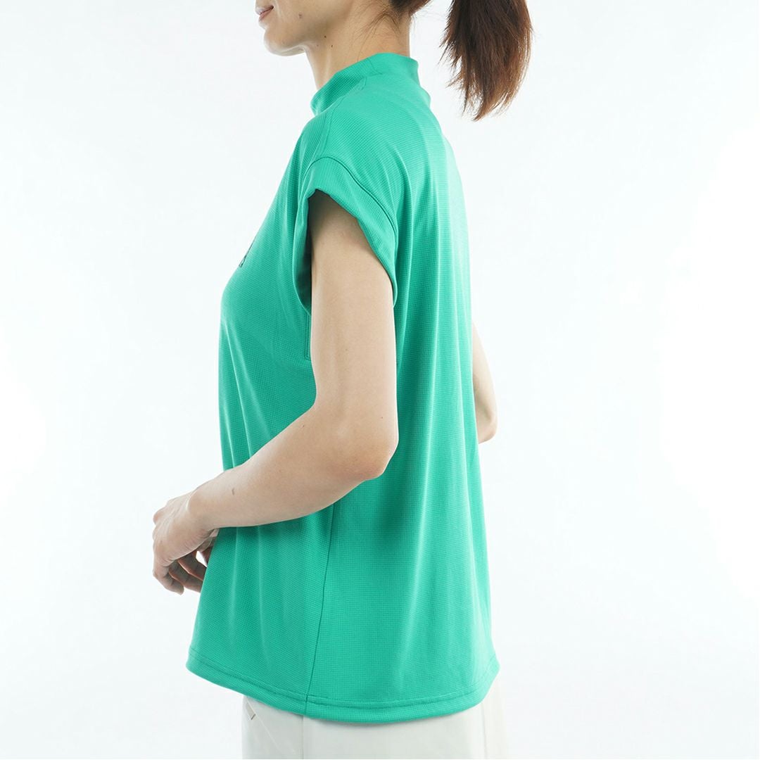 アドミラルゴルフ Admiral GOLF レディース カラタッチプラス リーフロゴモックネックシャツ ADLA624 グリーン