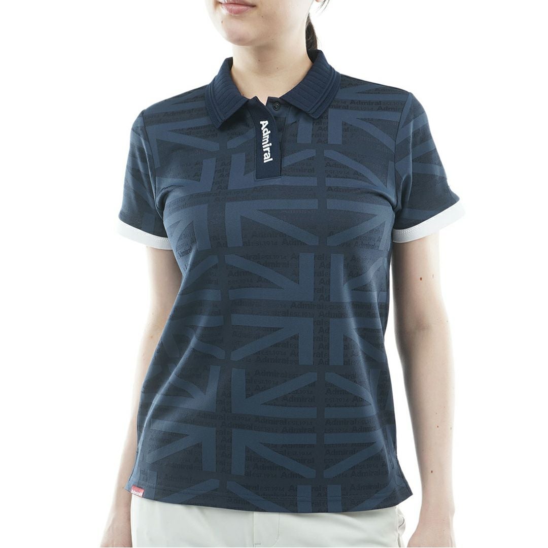 アドミラル ゴルフ Admiral GOLF レディース UJジャカード ポロシャツ ADLA628 ネイビー