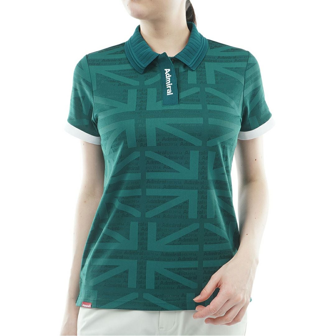 アドミラル ゴルフ Admiral GOLF レディース UJジャカード ポロシャツ ADLA628 ダークグリーン