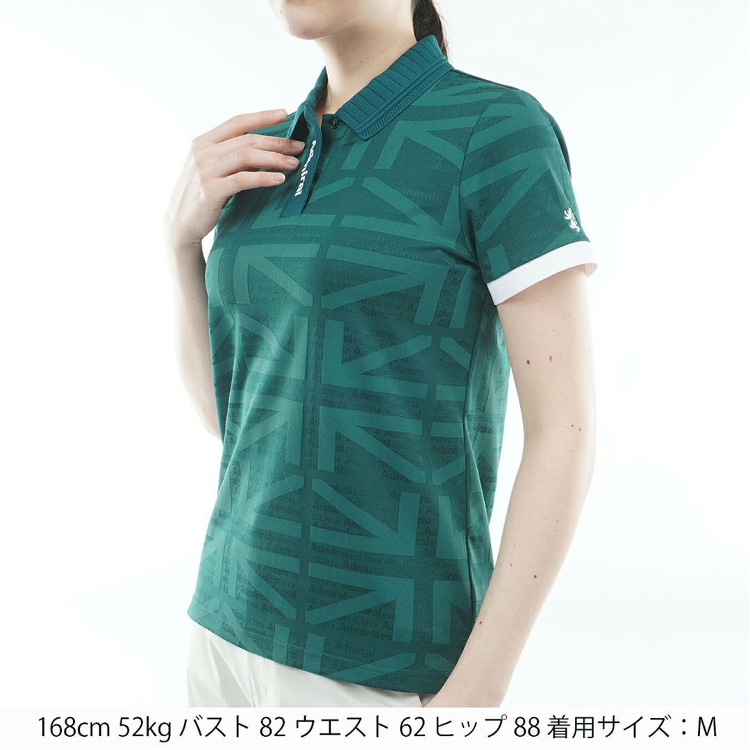アドミラル ゴルフ Admiral GOLF レディース UJジャカード ポロシャツ ADLA628 ダークグリーン