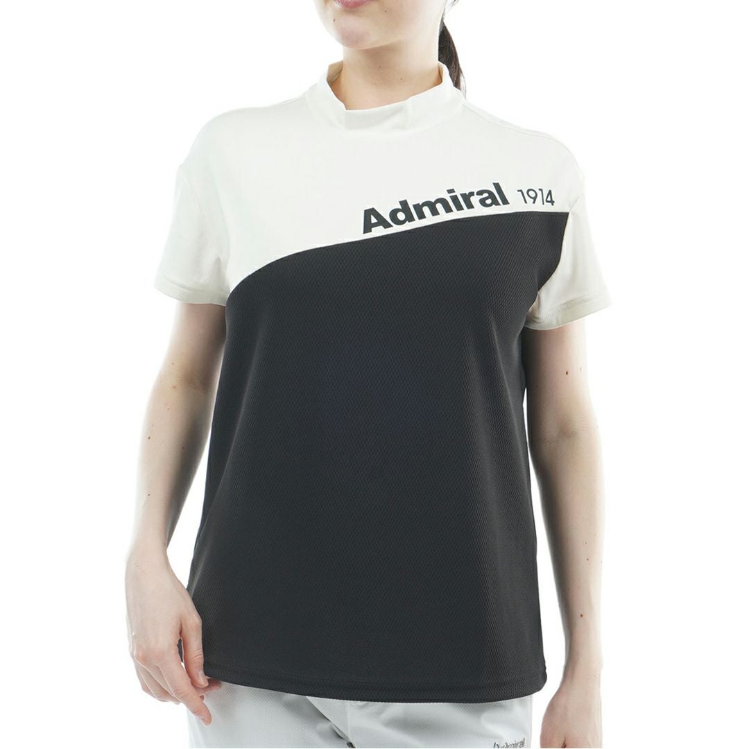 アドミラルゴルフ Admiral GOLF レディース 汗染み防止 リラックス モックネックシャツ ADLA629 ホワイト