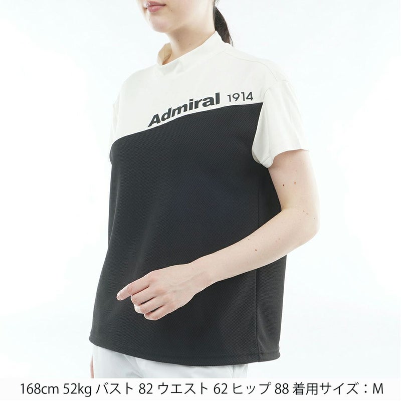 アドミラルゴルフ Admiral GOLF レディース 汗染み防止 リラックス モックネックシャツ ADLA629 ホワイト