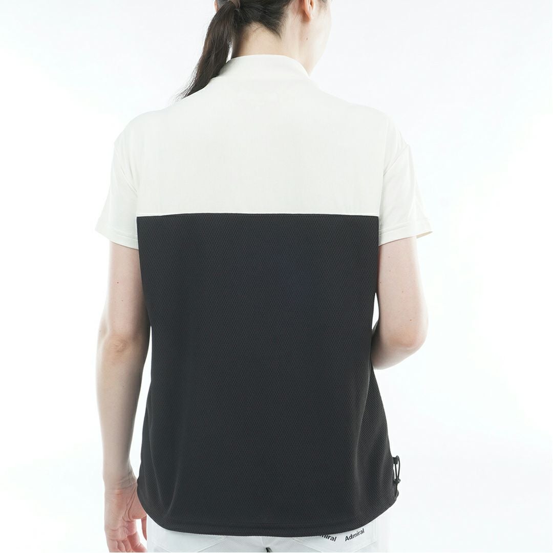 アドミラルゴルフ Admiral GOLF レディース 汗染み防止 リラックス モックネックシャツ ADLA629 ホワイト