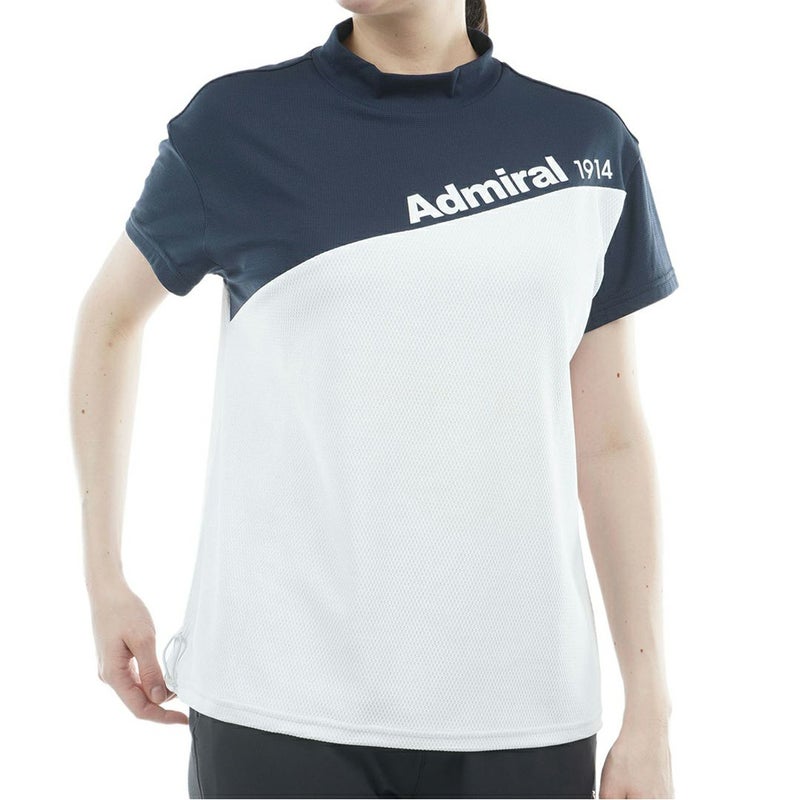 アドミラルゴルフ Admiral GOLF レディース 汗染み防止 リラックス モックネックシャツ ADLA629 ブラック