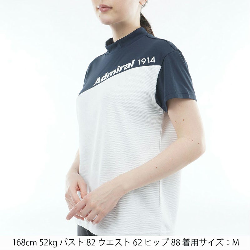 アドミラルゴルフ Admiral GOLF レディース 汗染み防止 リラックス モックネックシャツ ADLA629 ブラック