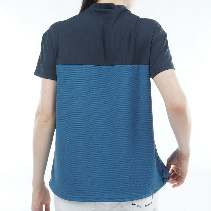アドミラルゴルフ Admiral GOLF レディース 汗染み防止 リラックス モックネックシャツ ADLA629 ディープブルー