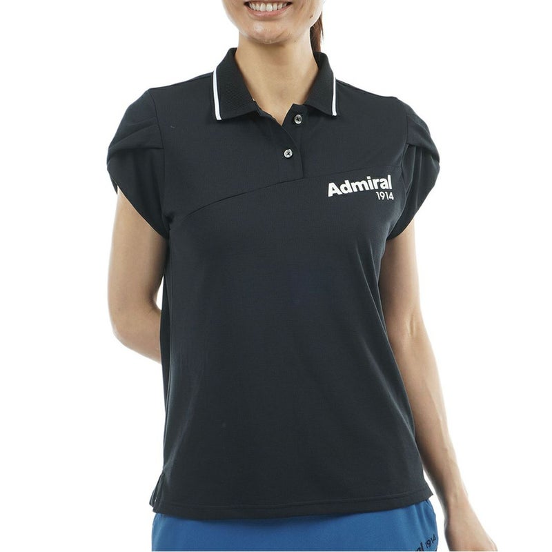 アドミラルゴルフ Admiral GOLF レディース カラタッチプラス フレンチスリーブポロシャツ ADLA631 ブラック