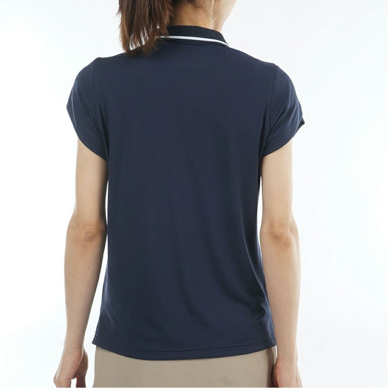 アドミラルゴルフ Admiral GOLF レディース カラタッチプラス フレンチスリーブポロシャツ ADLA631 ネイビー