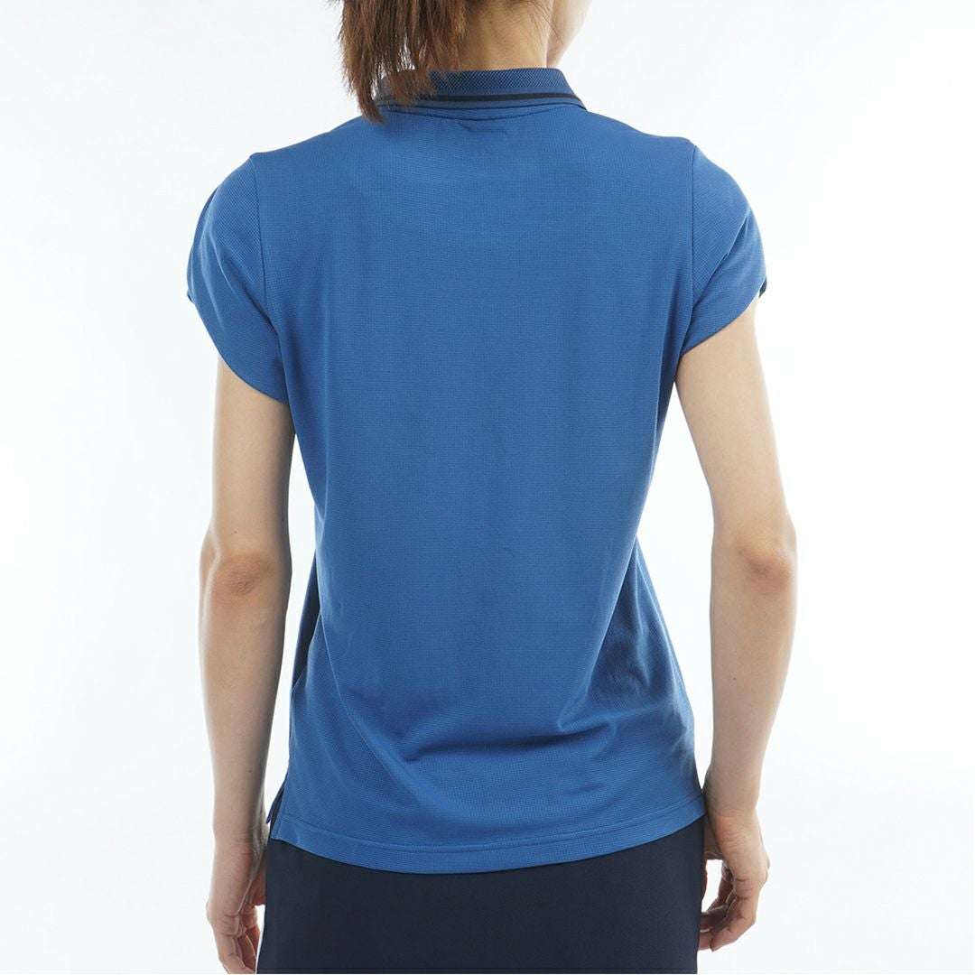 アドミラルゴルフ Admiral GOLF レディース カラタッチプラス フレンチスリーブポロシャツ ADLA631 ディープブルー