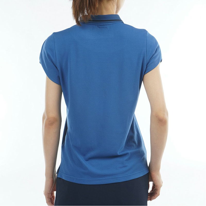 アドミラルゴルフ Admiral GOLF レディース カラタッチプラス フレンチスリーブポロシャツ ADLA631 ディープブルー