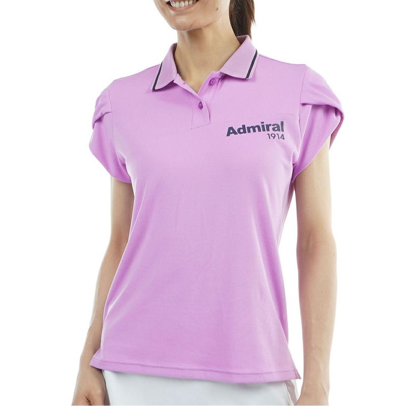 アドミラルゴルフ Admiral GOLF レディース カラタッチプラス フレンチスリーブポロシャツ ADLA631 ラベンダー