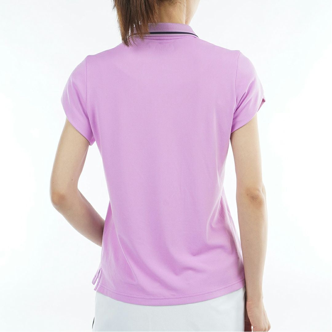 アドミラルゴルフ Admiral GOLF レディース カラタッチプラス フレンチスリーブポロシャツ ADLA631 ラベンダー