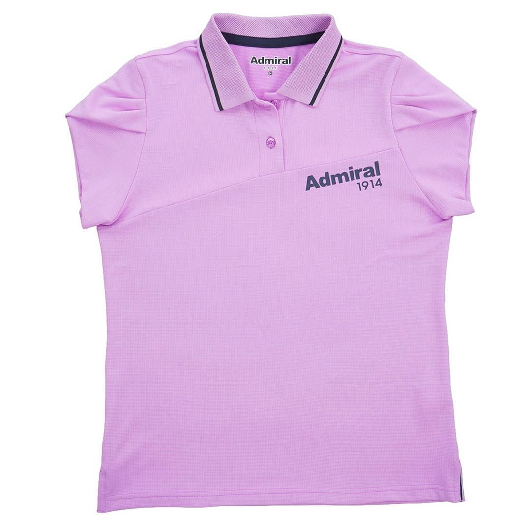 アドミラルゴルフ Admiral GOLF レディース カラタッチプラス フレンチスリーブポロシャツ ADLA631 ラベンダー