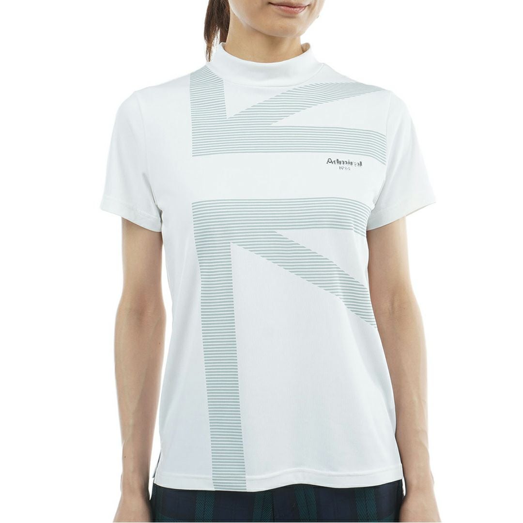 アドミラルゴルフ Admiral GOLF レディース カラタッチプラス UJモックネックシャツ ADLA632 ホワイト