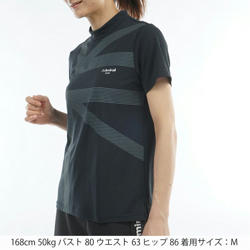 アドミラルゴルフ Admiral GOLF レディース カラタッチプラス UJモックネックシャツ ADLA632 ブラック