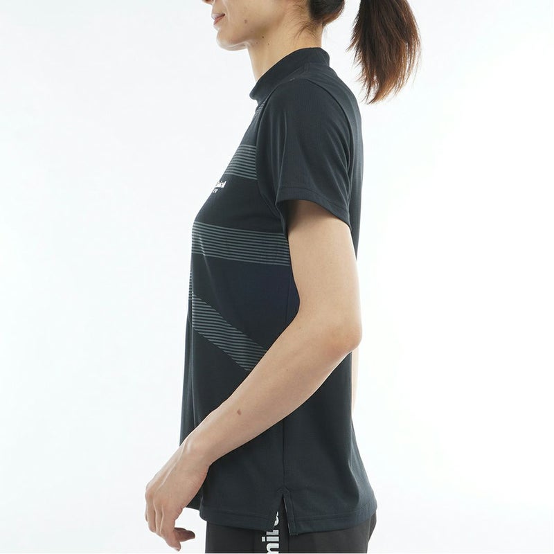 アドミラルゴルフ Admiral GOLF レディース カラタッチプラス UJモックネックシャツ ADLA632 ブラック