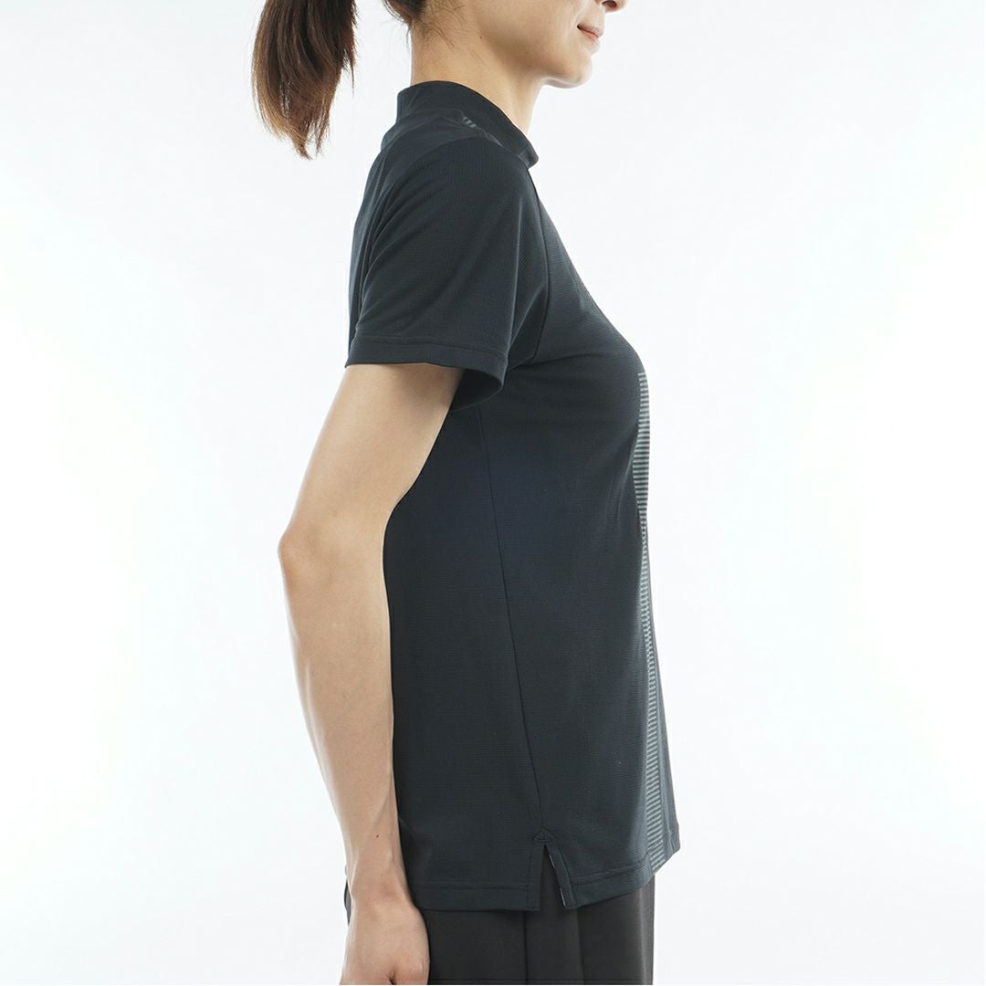 アドミラルゴルフ Admiral GOLF レディース カラタッチプラス UJモックネックシャツ ADLA632 ブラック