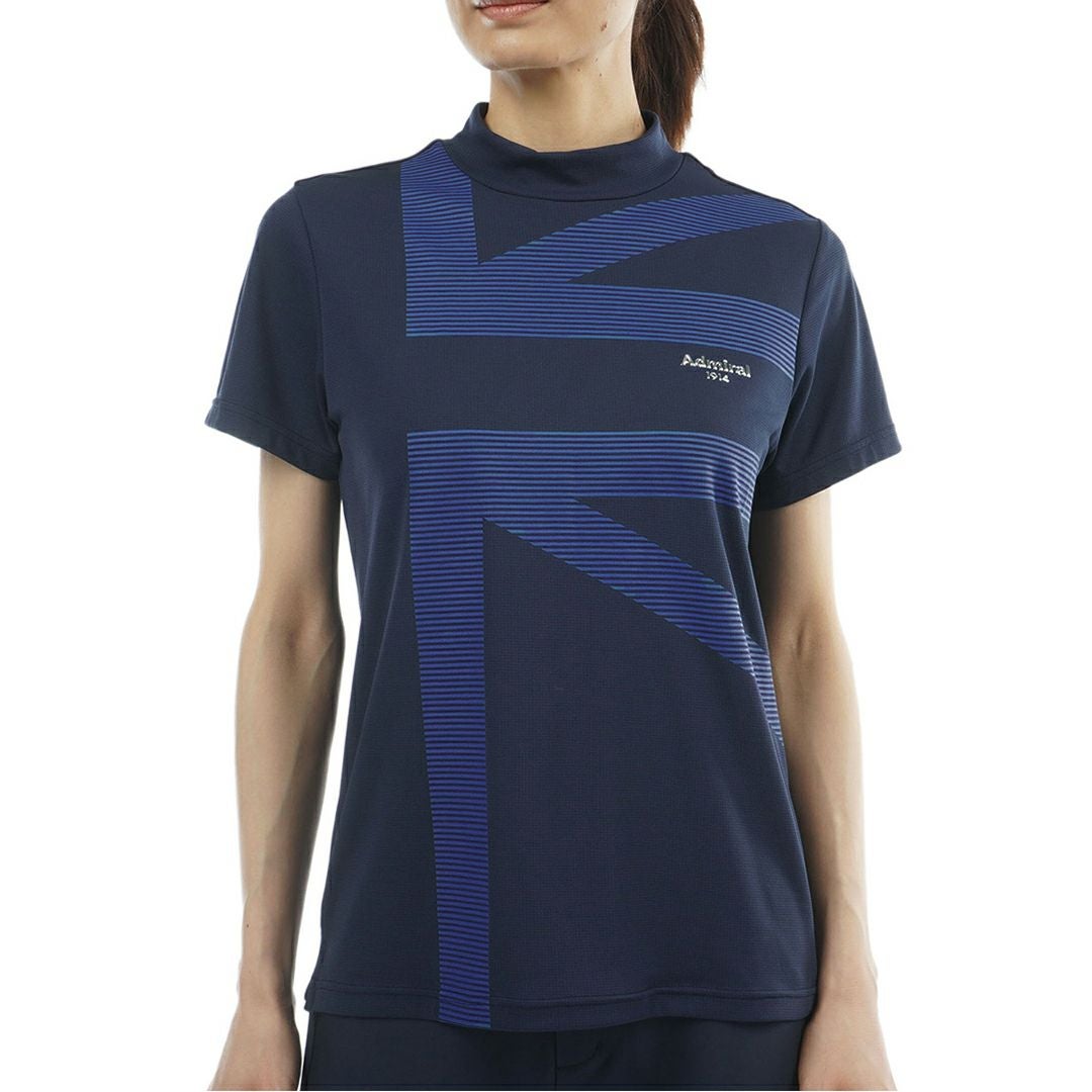 アドミラルゴルフ Admiral GOLF レディース カラタッチプラス UJモックネックシャツ ADLA632 ネイビー
