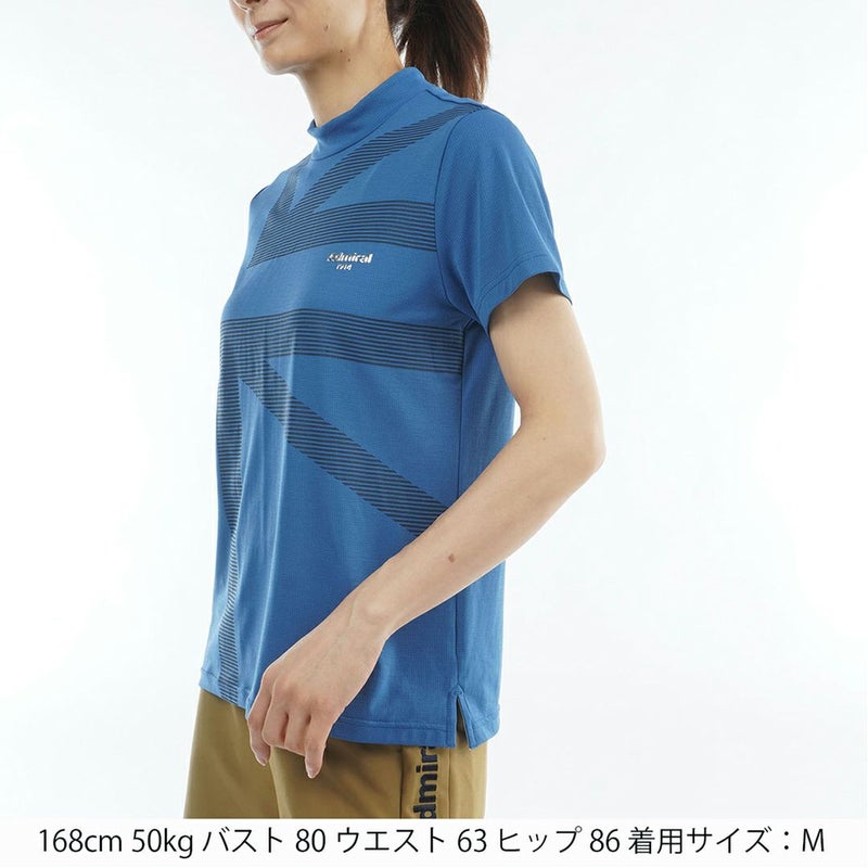 アドミラルゴルフ Admiral GOLF レディース カラタッチプラス UJモックネックシャツ ADLA632 ディープブルー