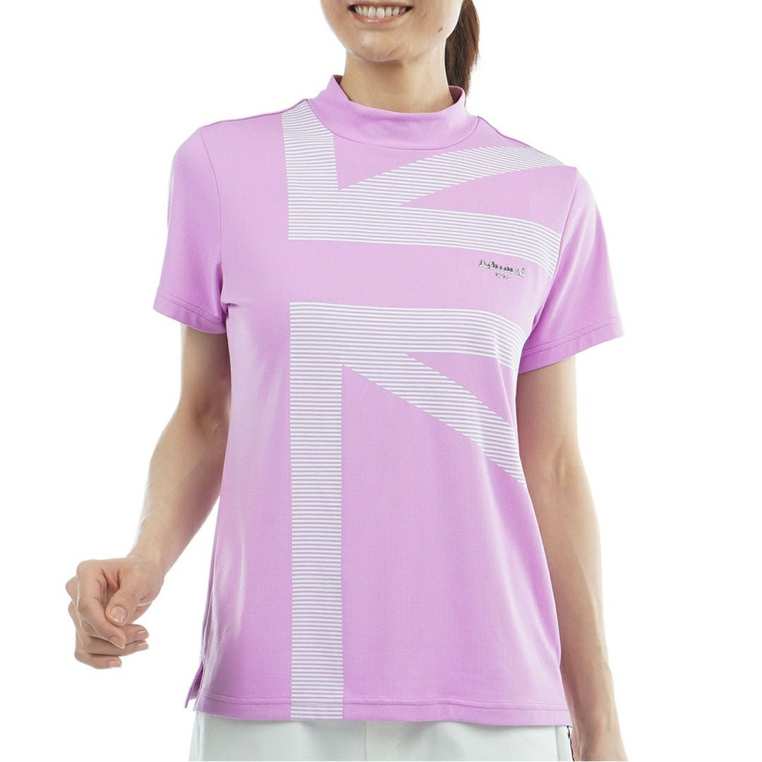 アドミラルゴルフ Admiral GOLF レディース カラタッチプラス UJモックネックシャツ ADLA632 ラベンダー