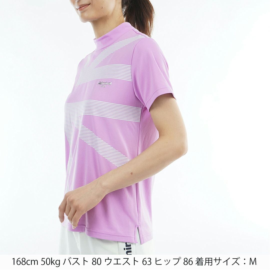 アドミラルゴルフ Admiral GOLF レディース カラタッチプラス UJモックネックシャツ ADLA632 ラベンダー